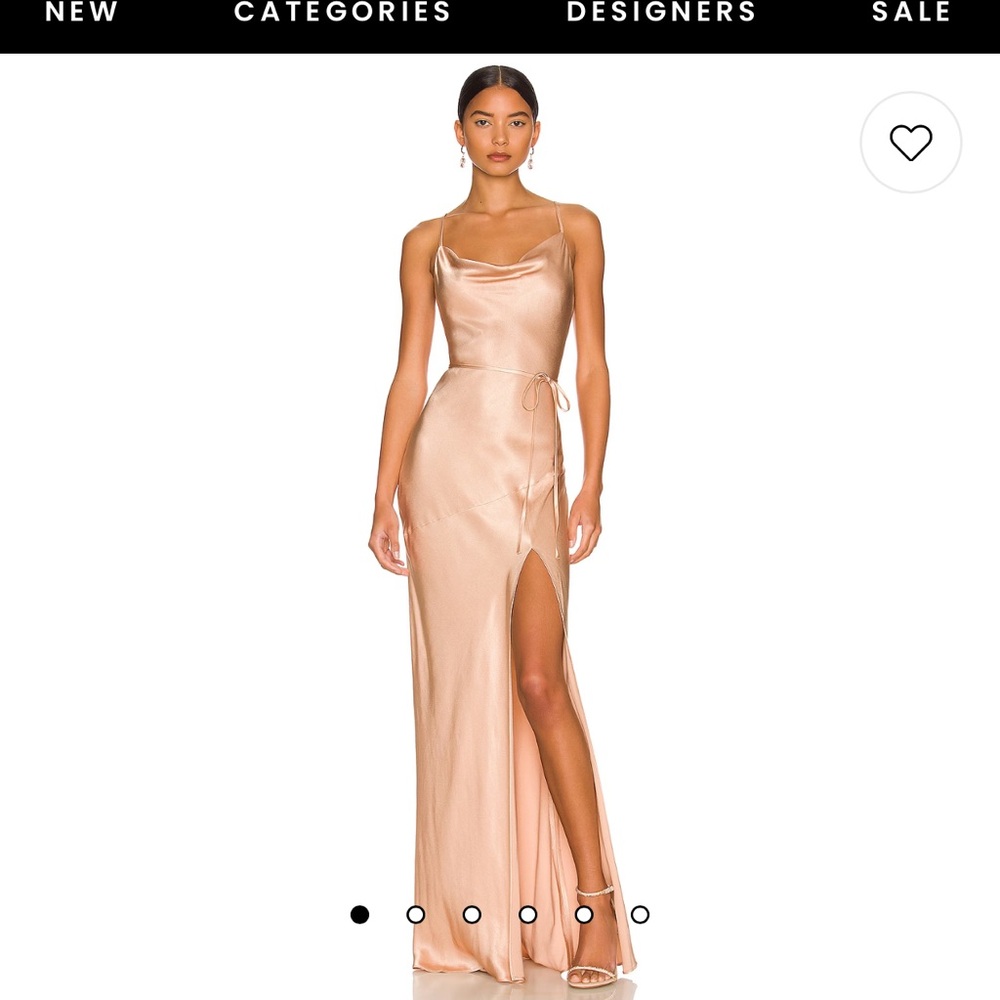 La Lune Bias Cowl Maxi Dress in Desert Rose NWT